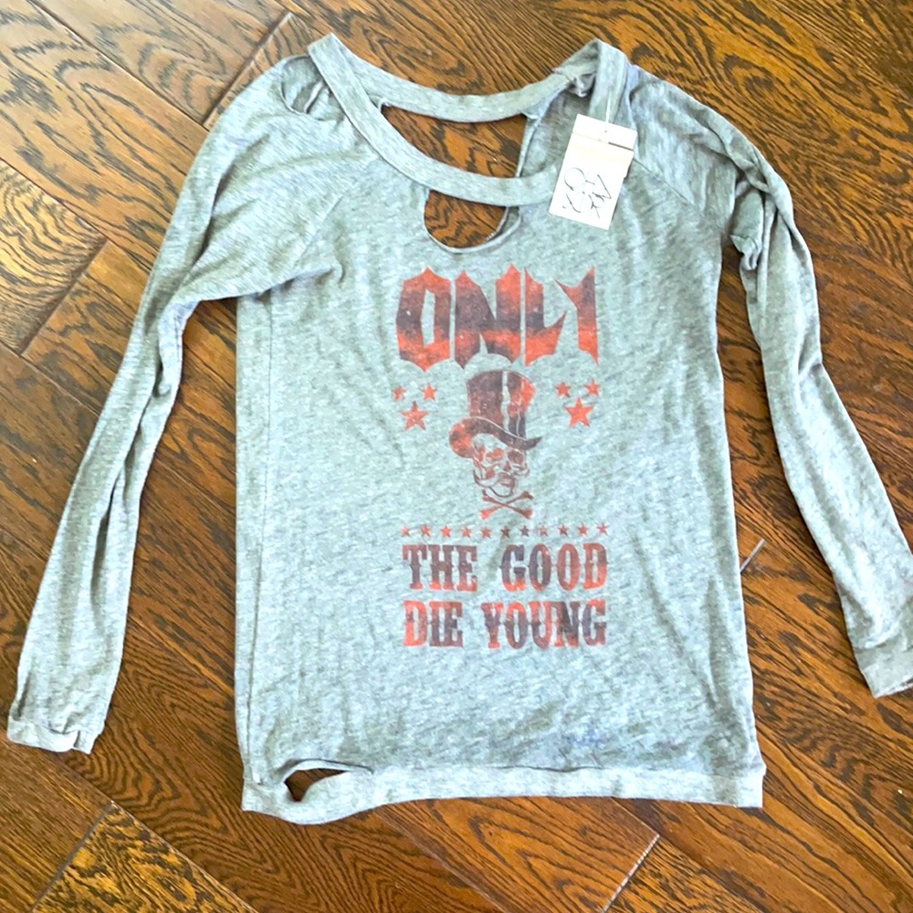 NWT Chaser l/s t-shirt The Good Die Young XS